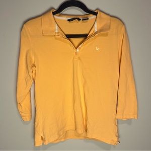 Eddie Bauer orange long sleeve polo shirt